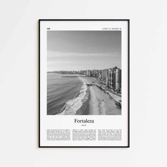 Fortaleza Black And White Photo Wall Art Print