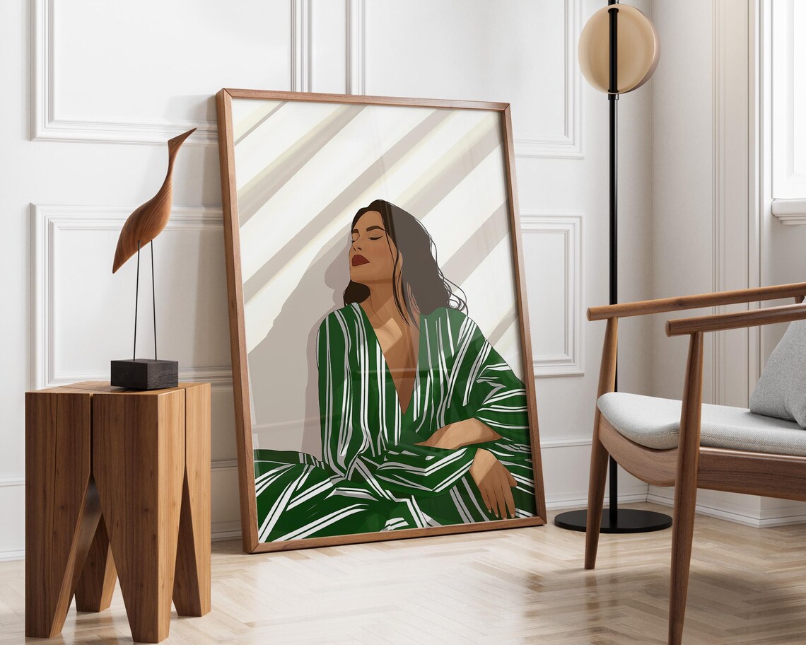 Modern Abstract Woman Portrait, Minimalist Fashion Print - Image 4
