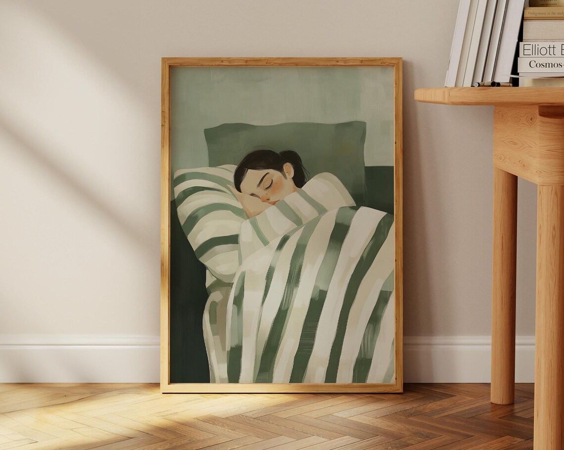 Abstract People Stripe Woman, Minimalist Poster - Image 3