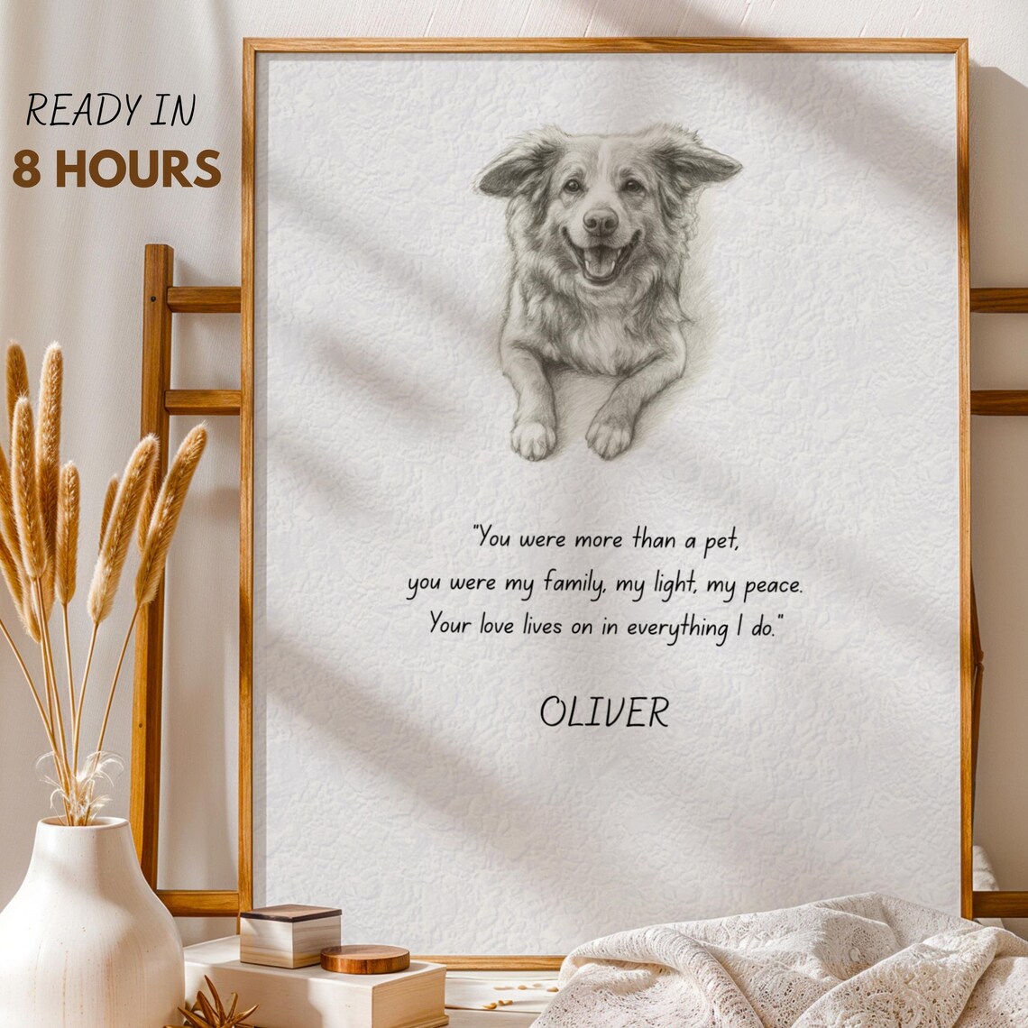Personalized Pet Memorial, Custom Sympathy Print