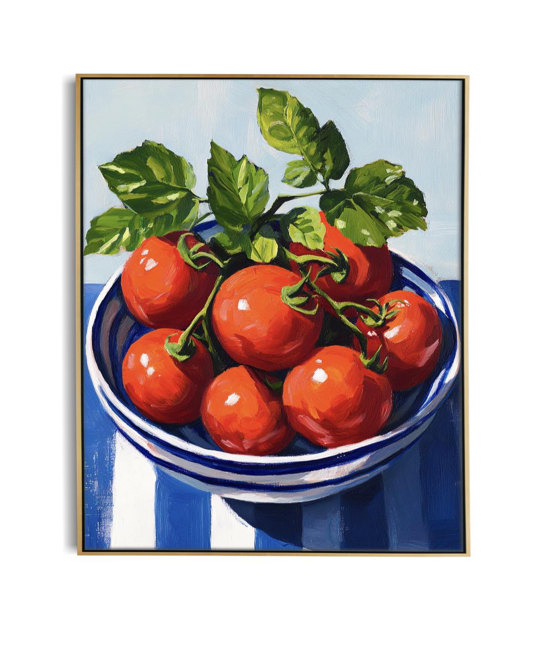 Vintage Tomato Painting Poster Retro Kitchen Wall Art Print Red Fruit Illustration Decor No Frame