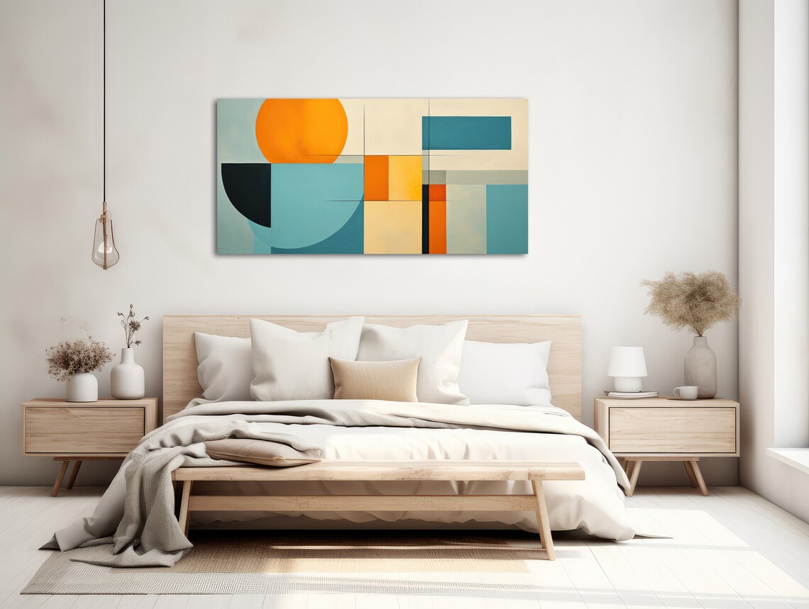 Geometric Minimal Abstract Art Print, Mid-Century Modern - Image 2