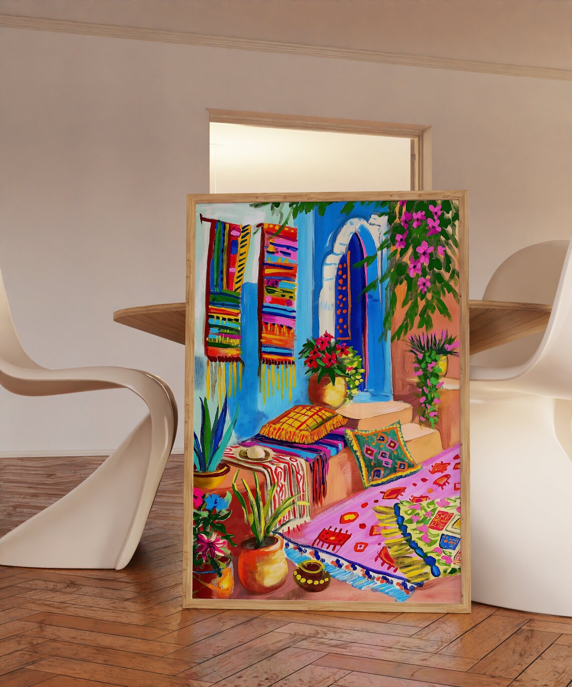 Chefchaouen Morocco Travel Poster, Blue City - Image 3