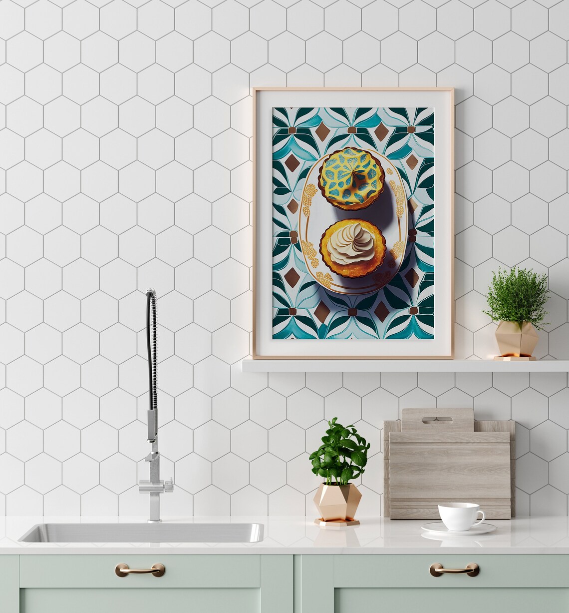 Cupcake Dessert Wall Art, Kitchen Baking Decor - Image 2