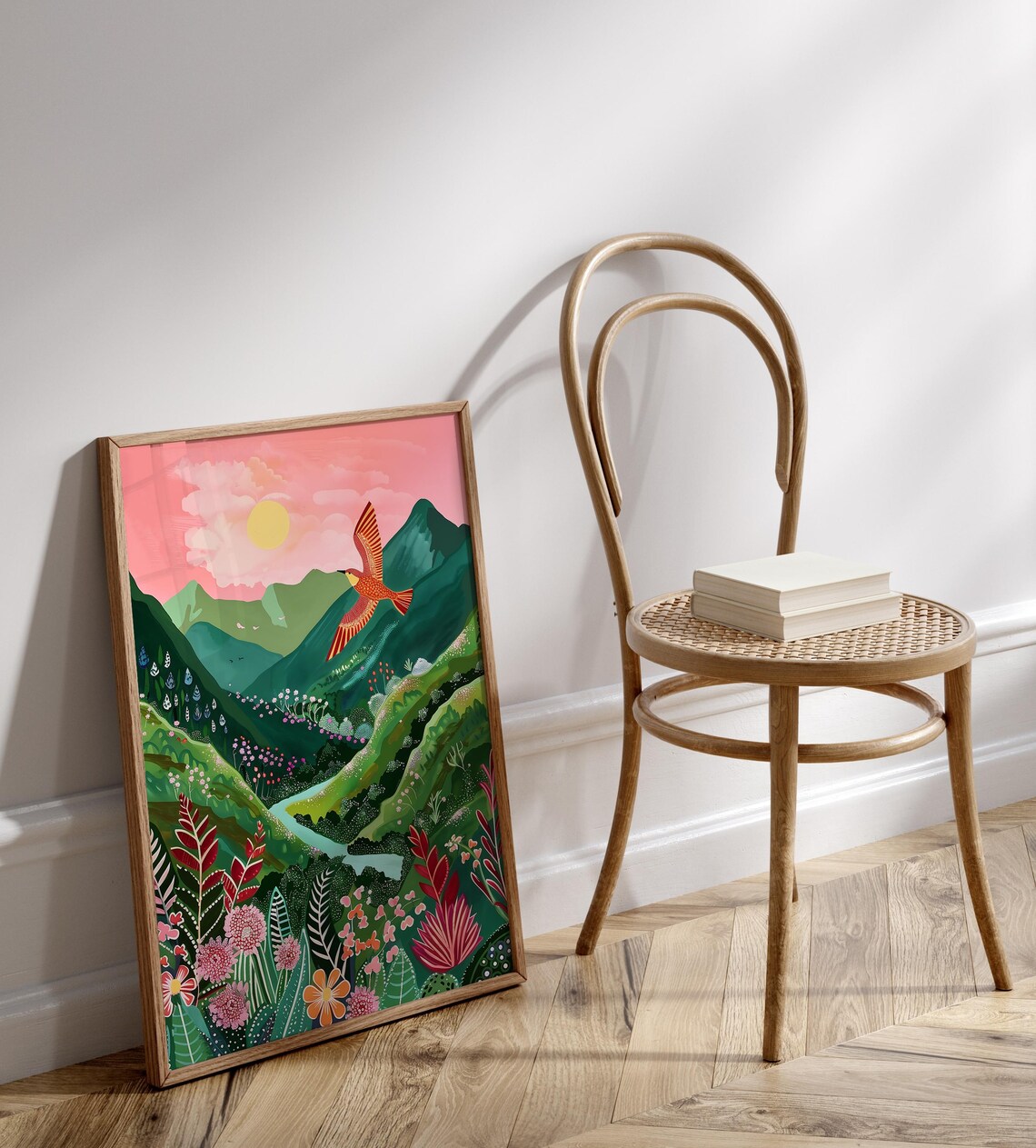 Abstract Colorful Landscape Art Print, Trendy - Image 2