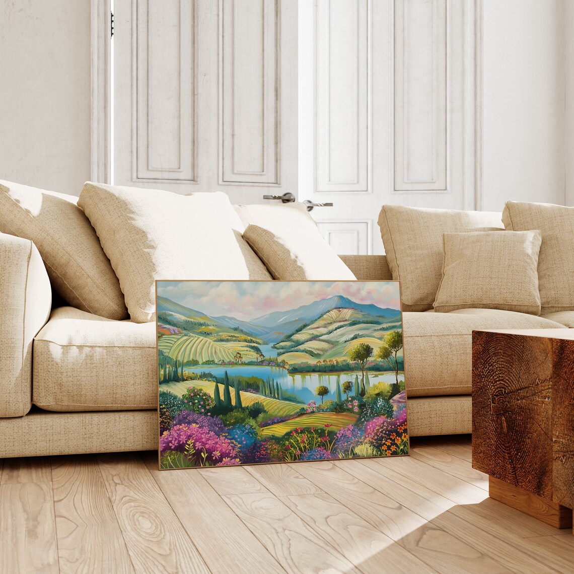 Flower Fields Abstract Landscape Art Print - Image 2