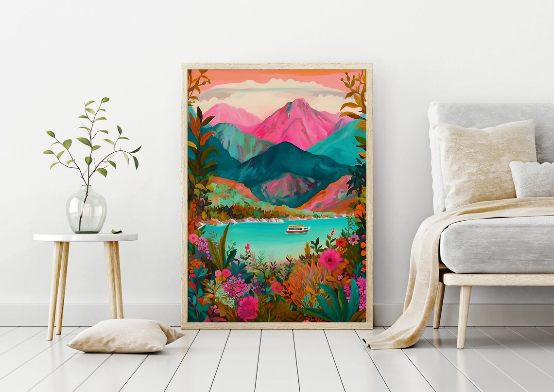 Italy Illustration Travel Poster, Colorful Wall Decor - Image 3