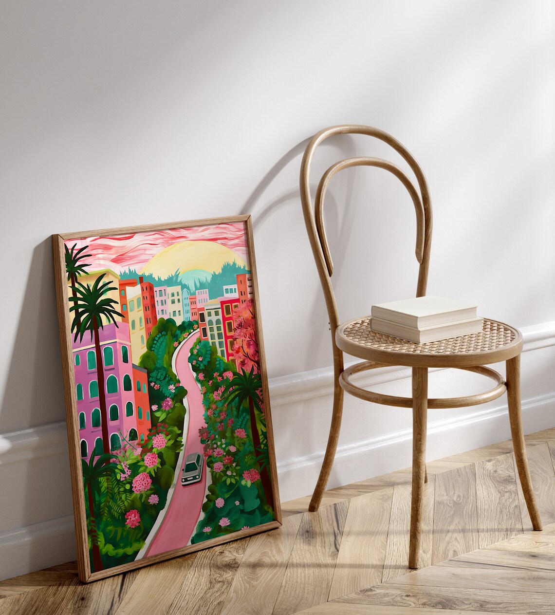 San Francisco Lombard Street Travel Poster, Gouache - Image 2