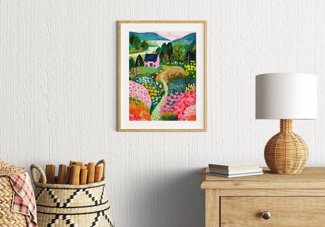 Flower Garden Illustration Botanical Art Print - Image 2