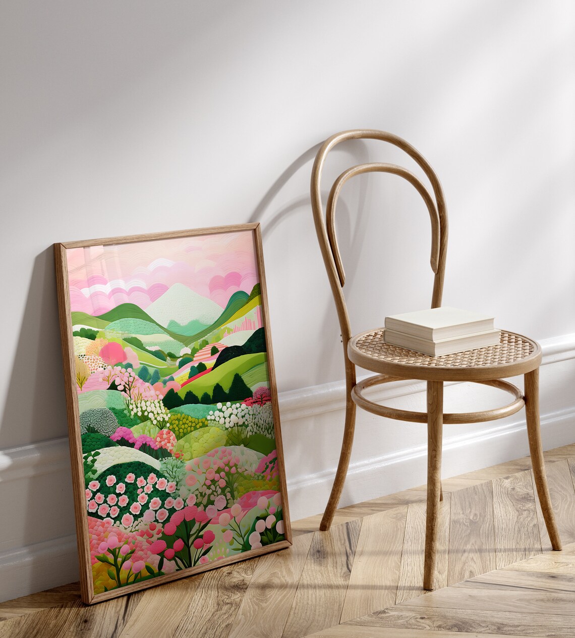 Colorful Scenery Art Print, Botanical Landscape - Image 3