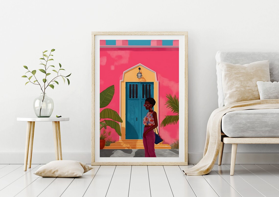 Cartagena Life Illustration Art Print, Botanical Portrait - Image 2