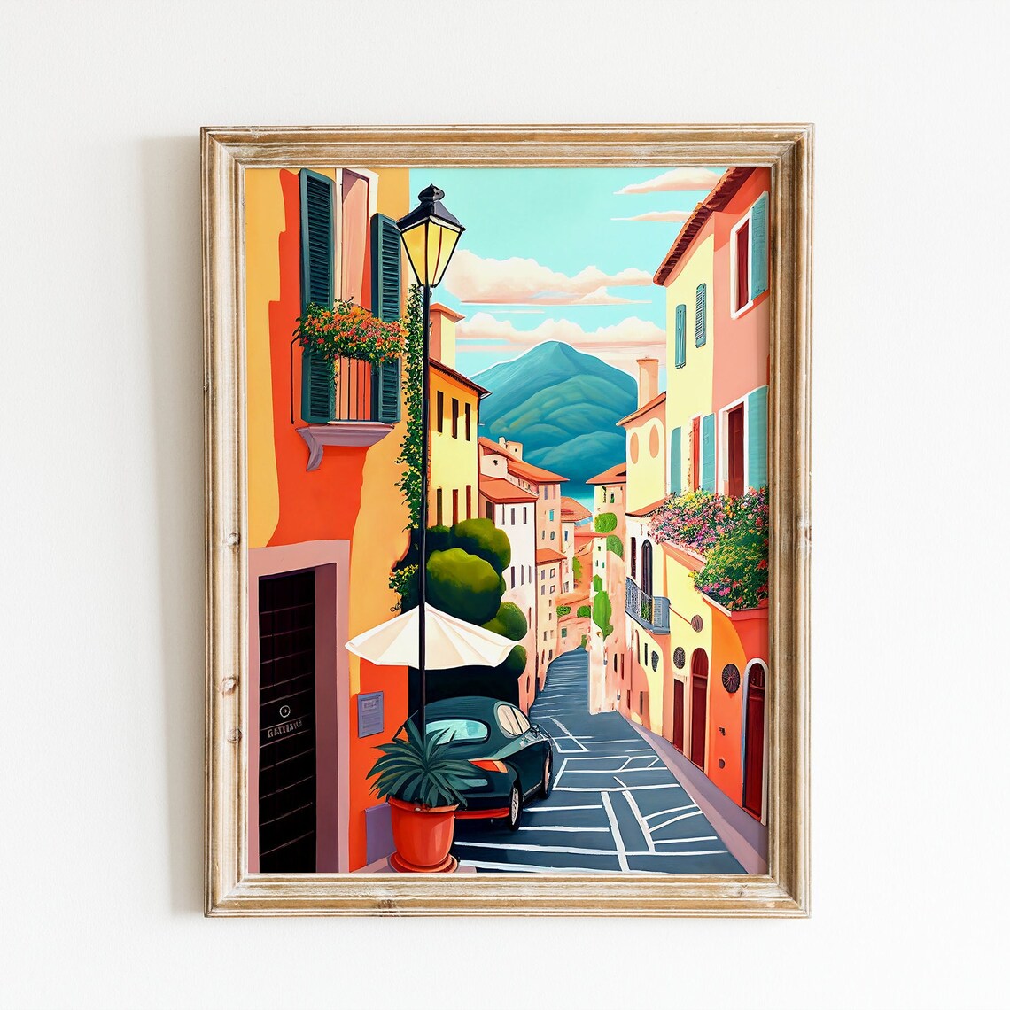 Lake Como Illustration, Italy Travel Poster - Image 3
