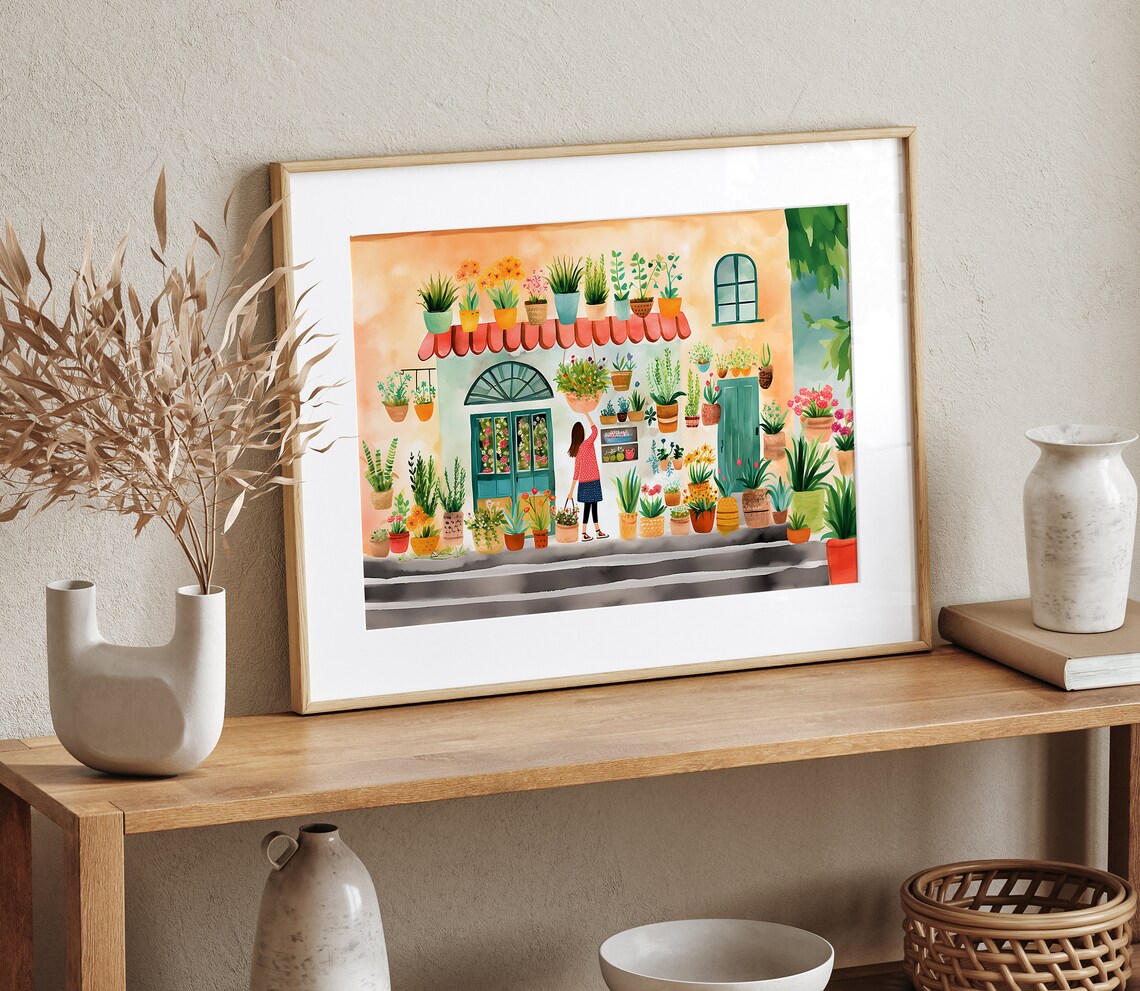 Flower Market Print, Floral Botanical Wall Decor - Image 2