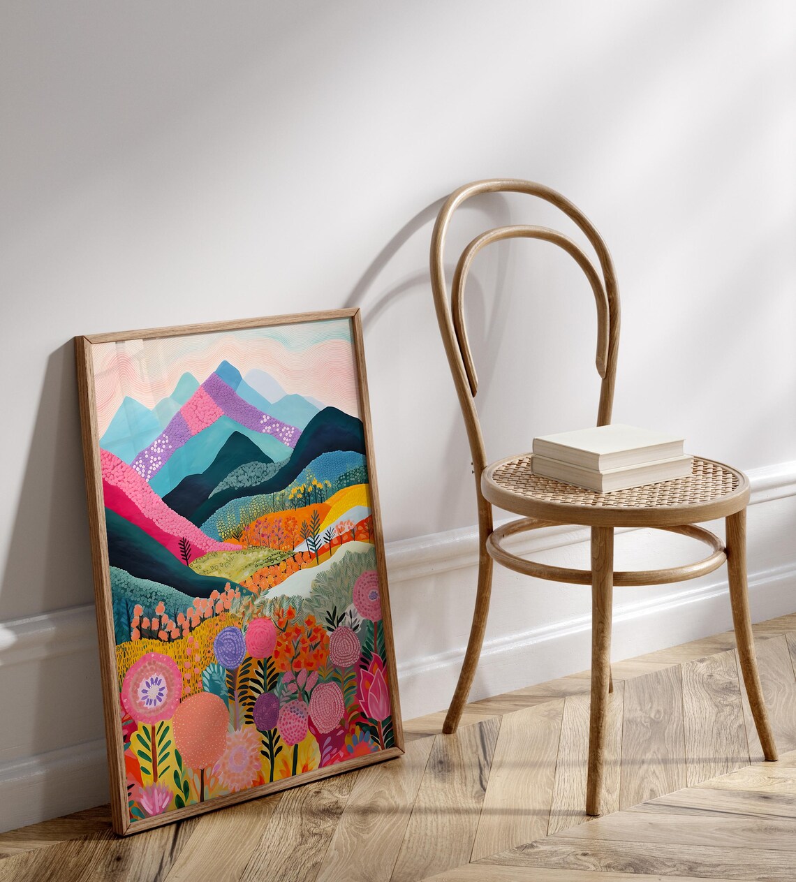 Maximalist Floral Abstract Art Print, Eclectic - Image 3