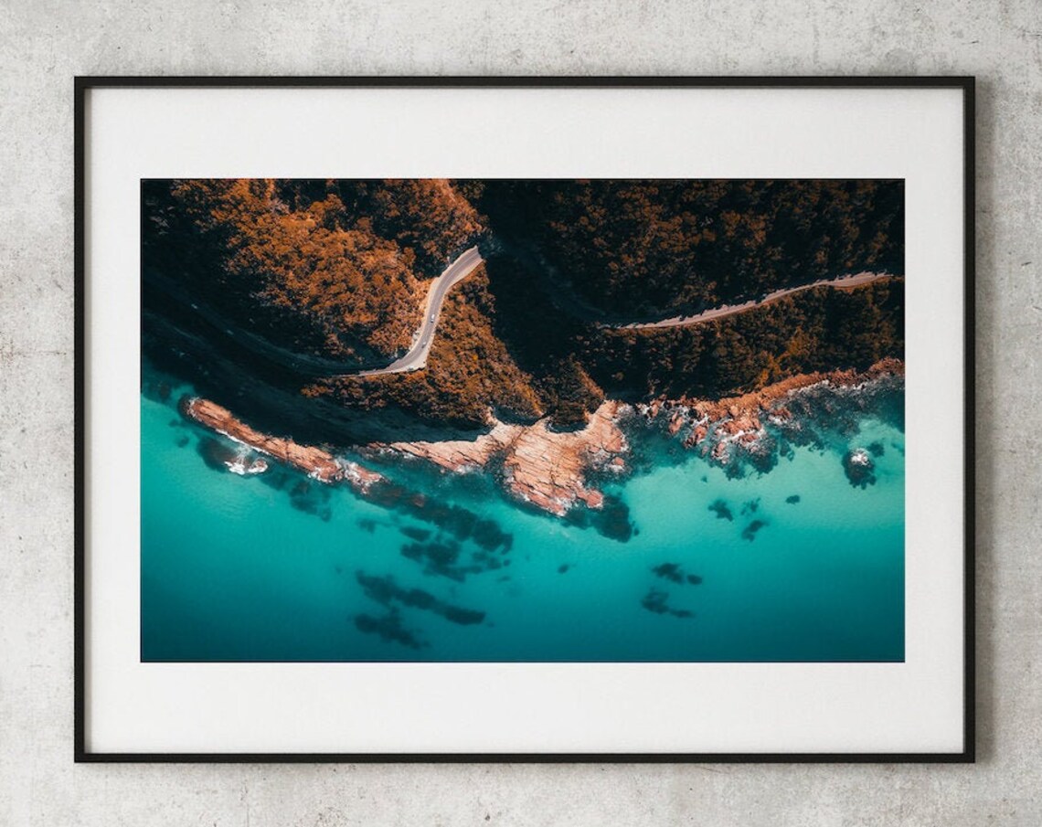Great Ocean Road Victoria Aerial Cliff Top Drive Turquoise Sea Poster - Image 3