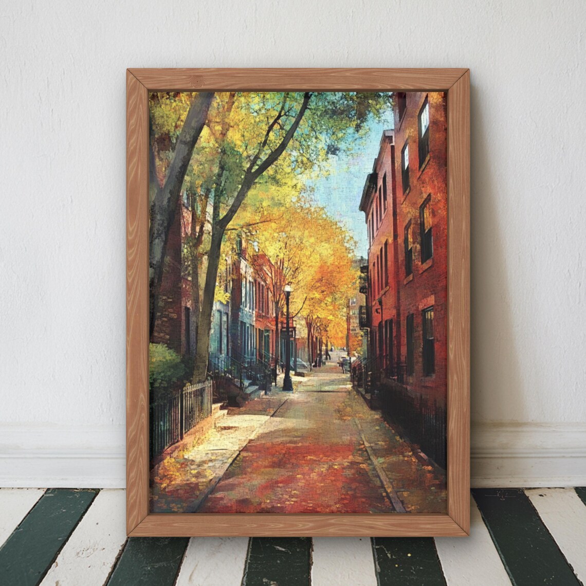 Boston City Watercolor Style Art Print - Image 4