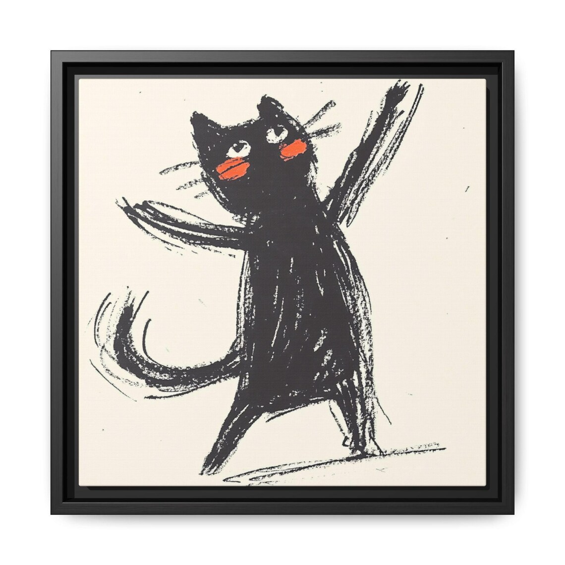 Whimsical Cat Art Print, Cute Nursery Decor - Image 3