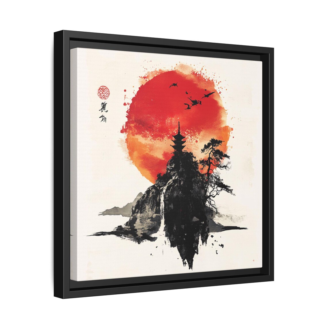 Asian Sun Chinoiserie Wall Decor, Japandi Home - Image 2