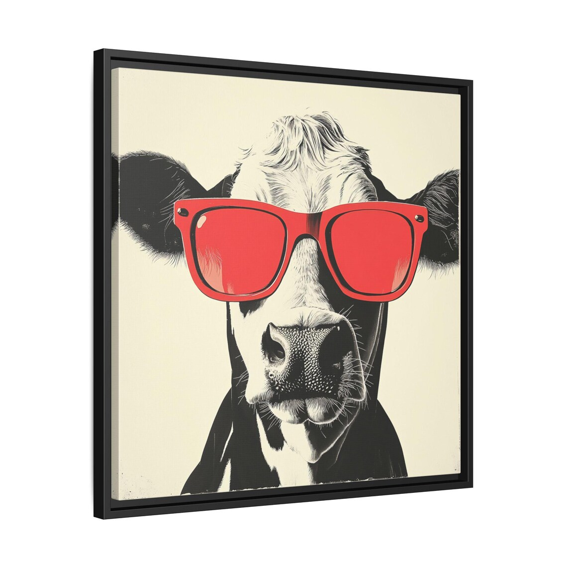 Cool Cow Farmhouse Decor, Quirky Animal Art Print - Image 2