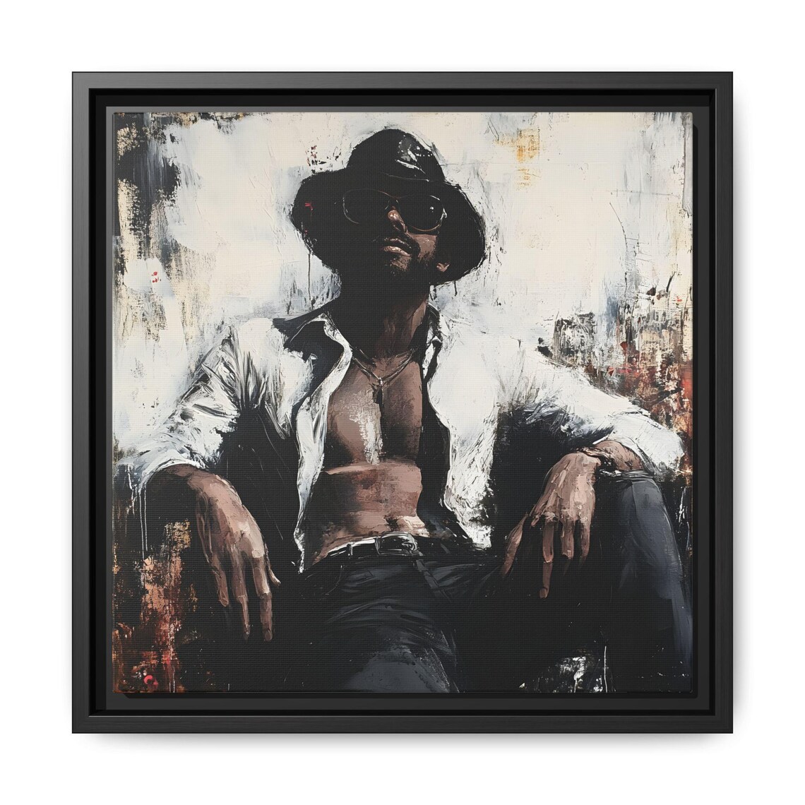 Masculine Abstract, Modern Office Decor Art Print