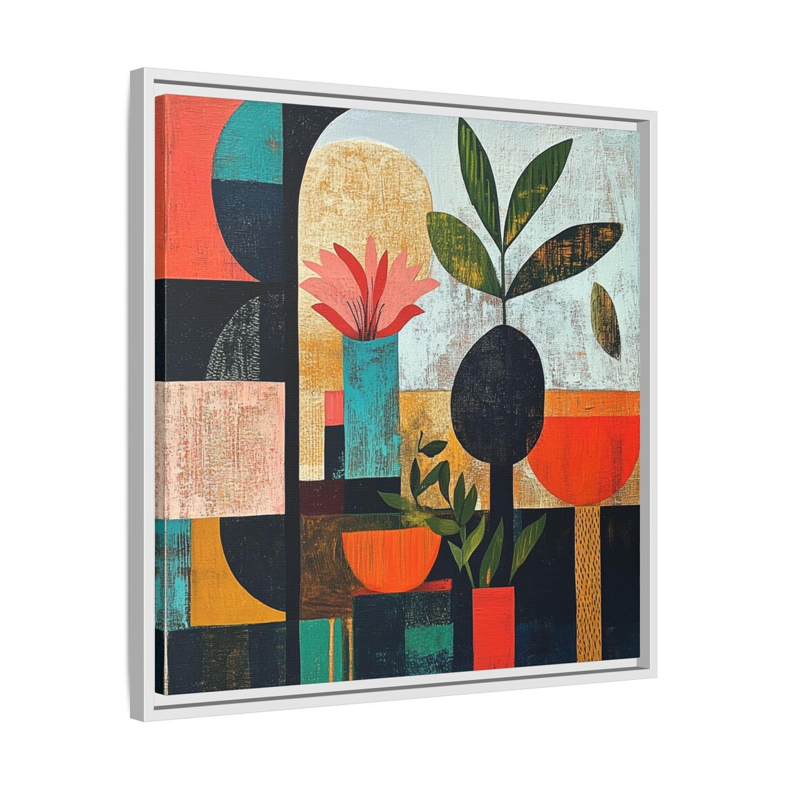 Mid Century Boho Botanical Abstract Art Print - Image 4