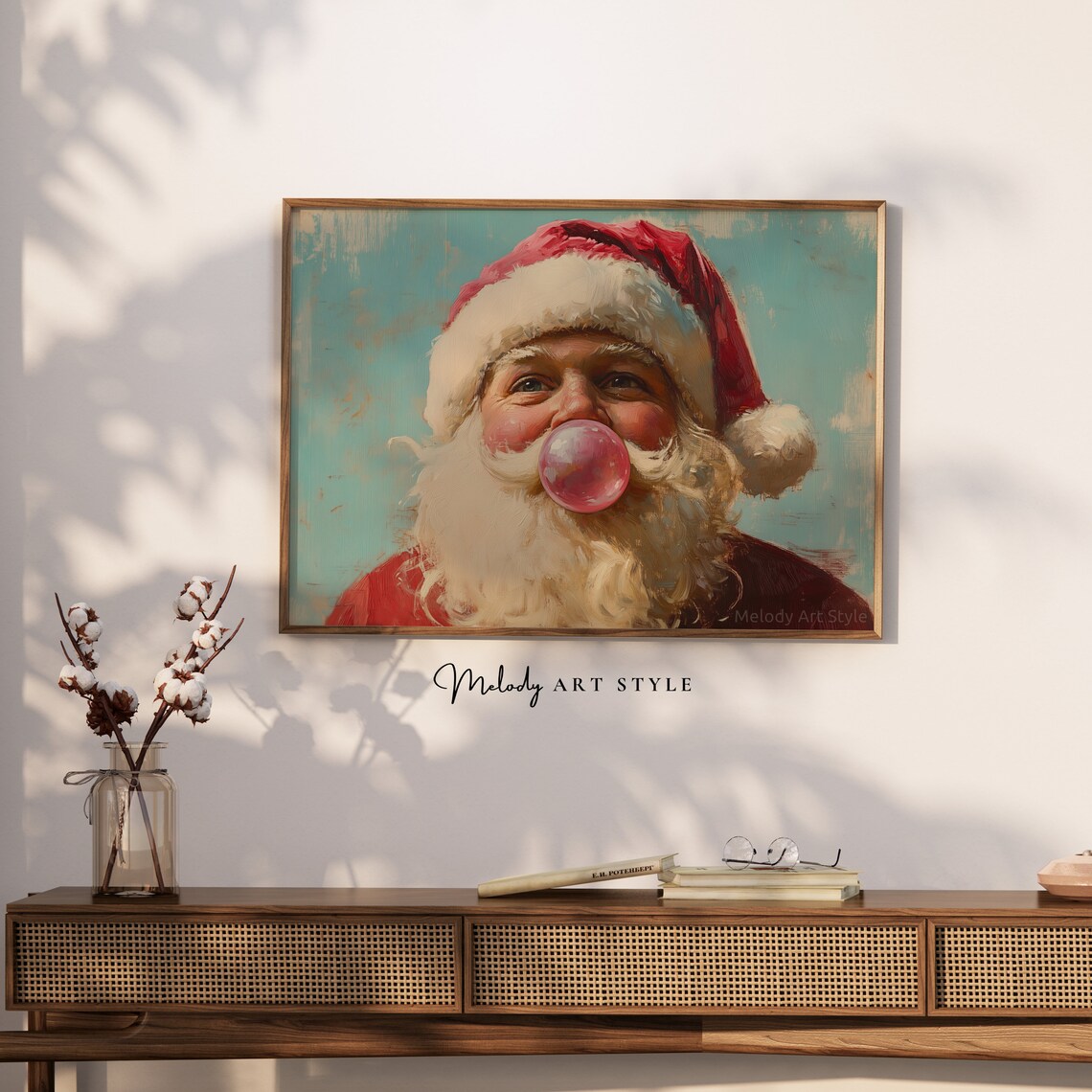 Santa Claus With Bubblegum Christmas Poster Print - Image 2
