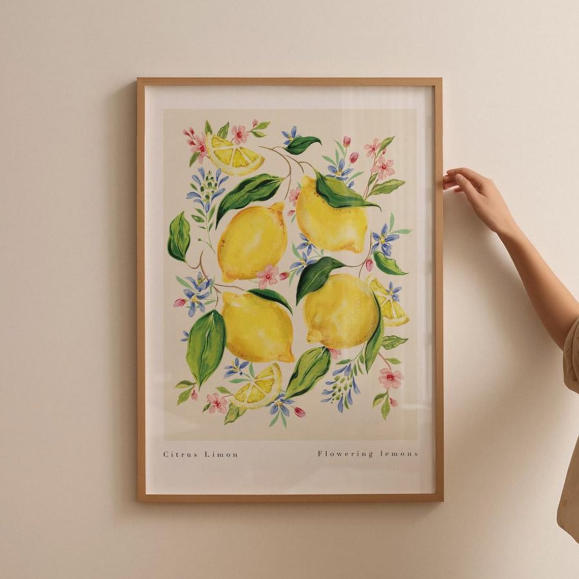 Citrus Lemon Botanical Art Print, Kitchen Decor - Image 3