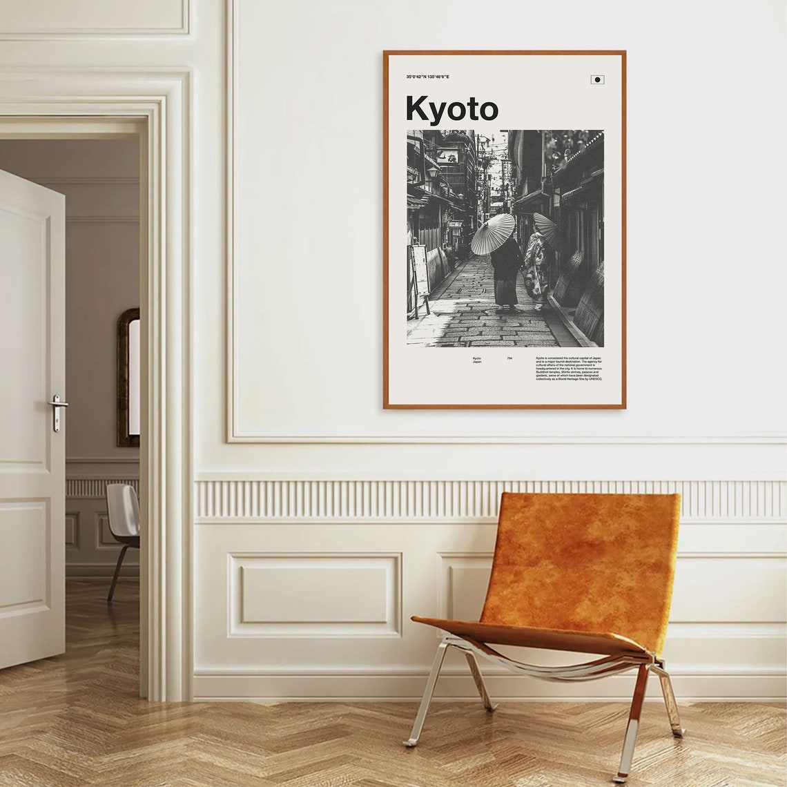 Kyoto Art Print Kyoto Poster Kyoto Wall Art Mid Century Poster Travel Print Art Japan Vintage Poster - Image 2