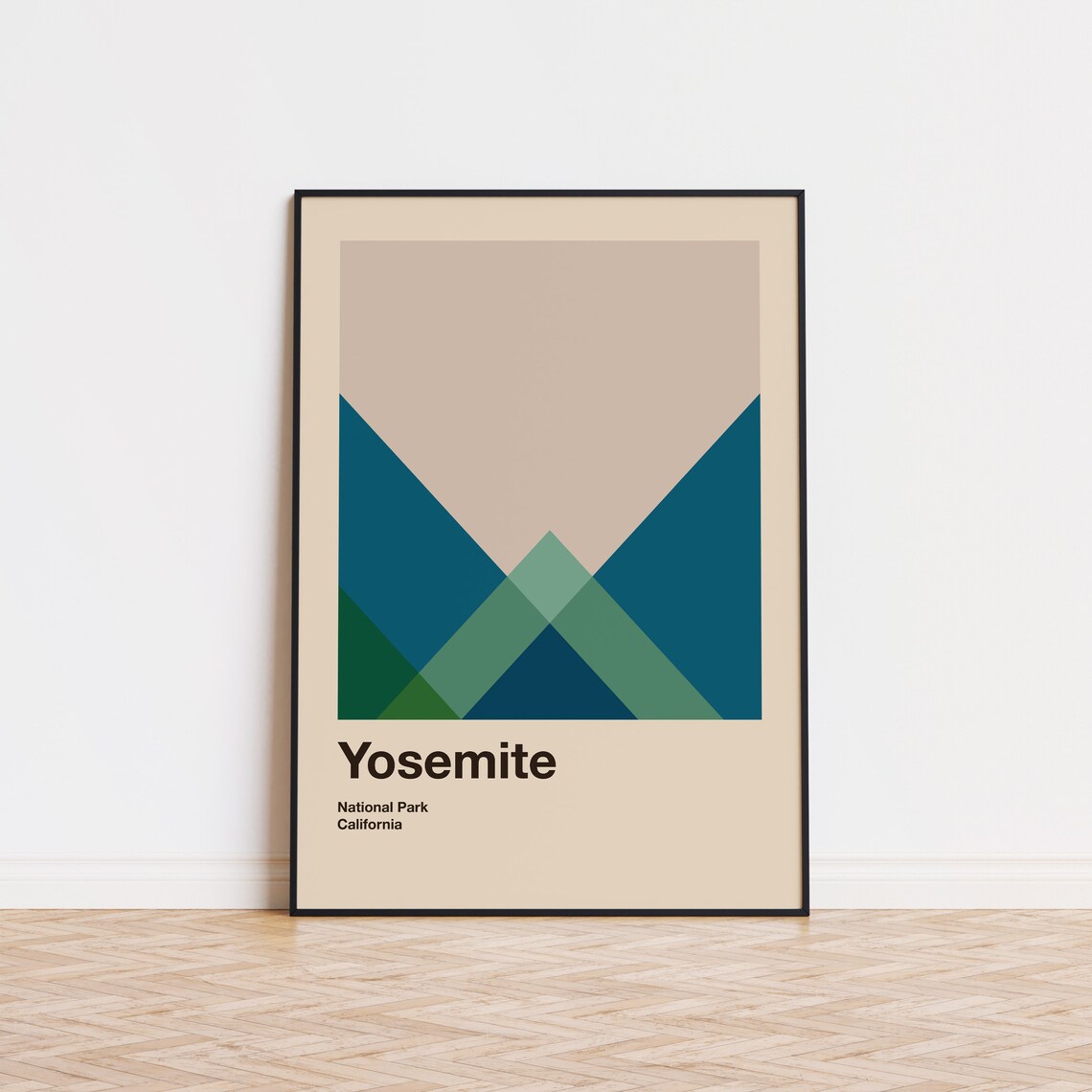 Yosemite National Park Mid-Century Travel Poster