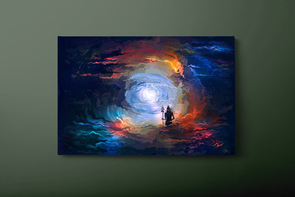 Lord Shiva Art Print, Hindu God Wall Art Poster