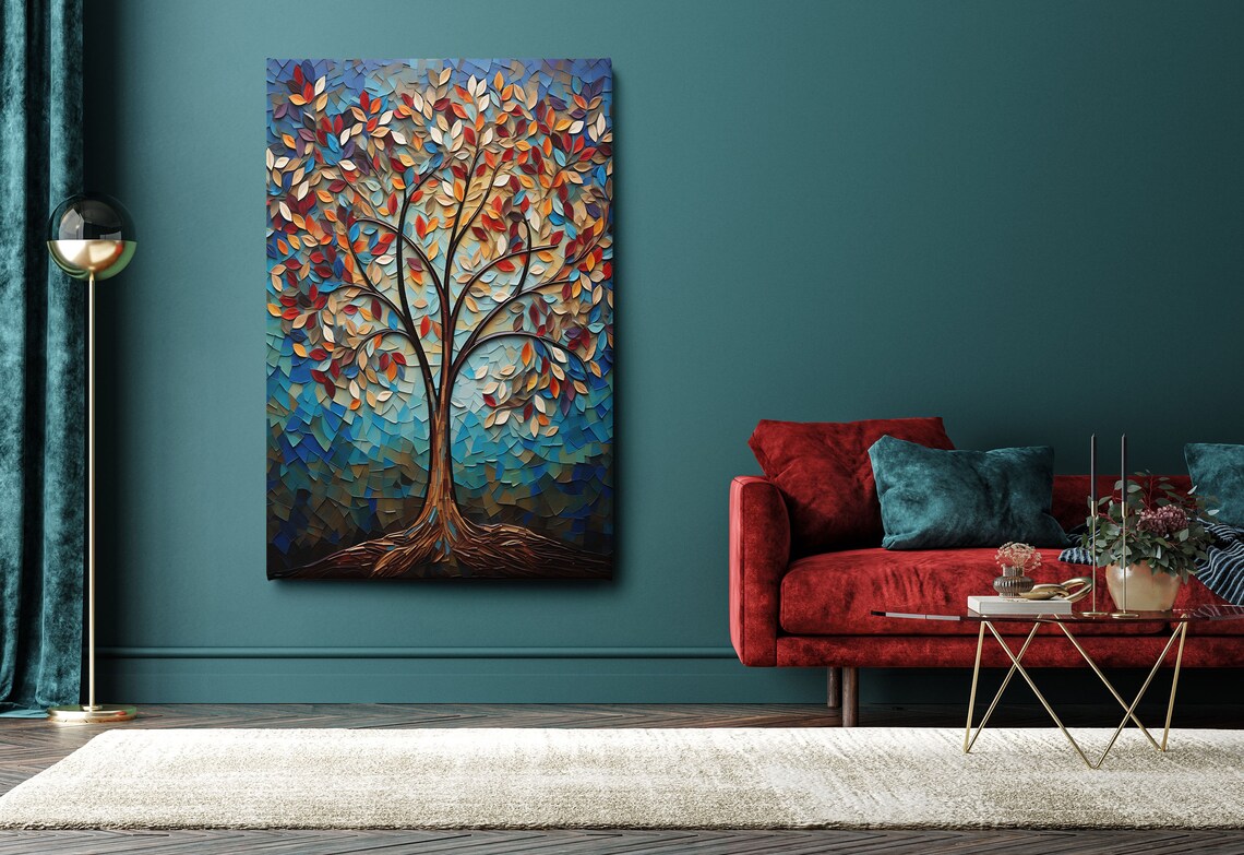 Colorful Tree Of Life Wall Art Print, Modern Decor - Image 2