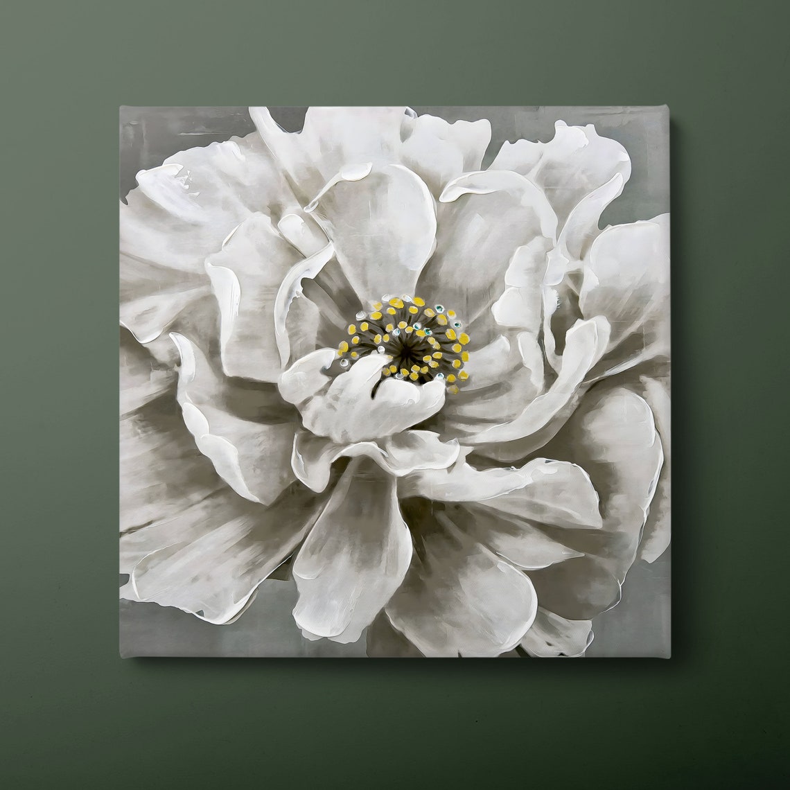 White Rose Bloom Soft Elegant Floral Minimalist Botanical Poster