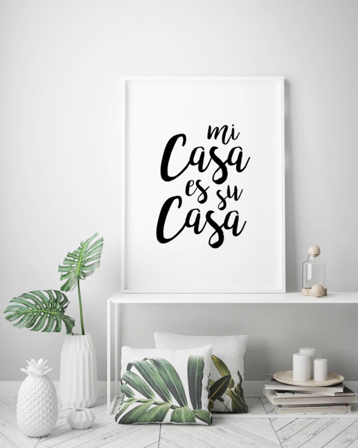 Mi Casa Es Su Casa Spanish Quote Welcome Sign Art Print - Image 2