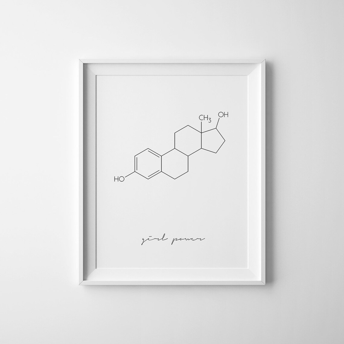 Estrogen Molecule Girl Power Feminist Art Print - Image 3