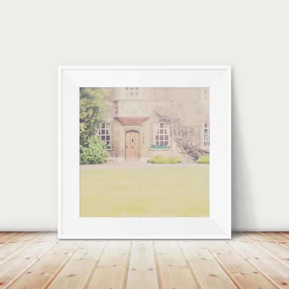 Christs College Cambridge Dreamy Door Lawn Photography Poster
