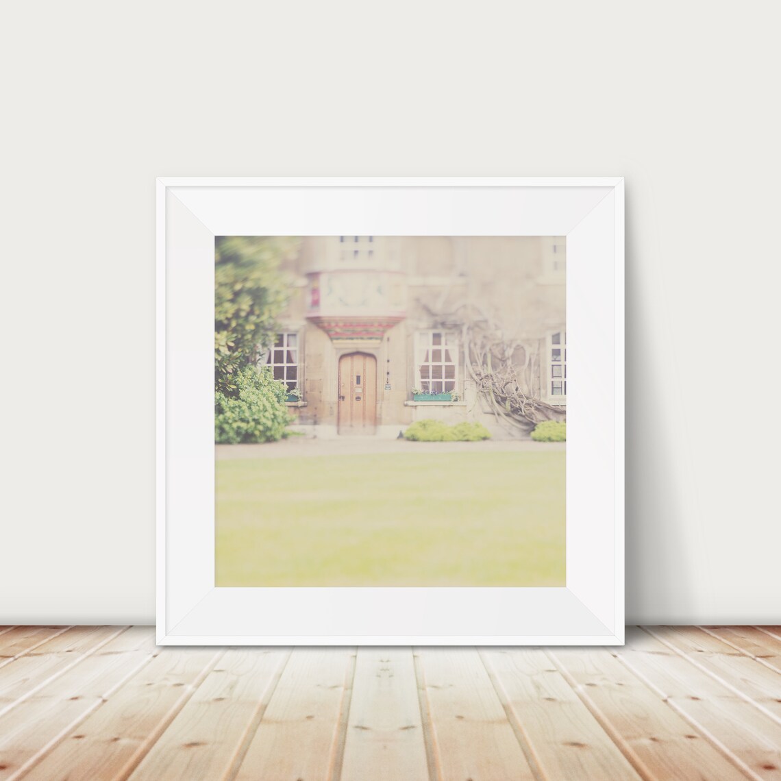 Christs College Cambridge Dreamy Door Lawn Photography Poster