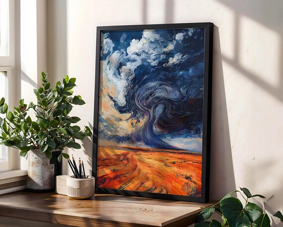 Thunder Rolling Tornado Storm Swirl Poster Dramatic Sky Display