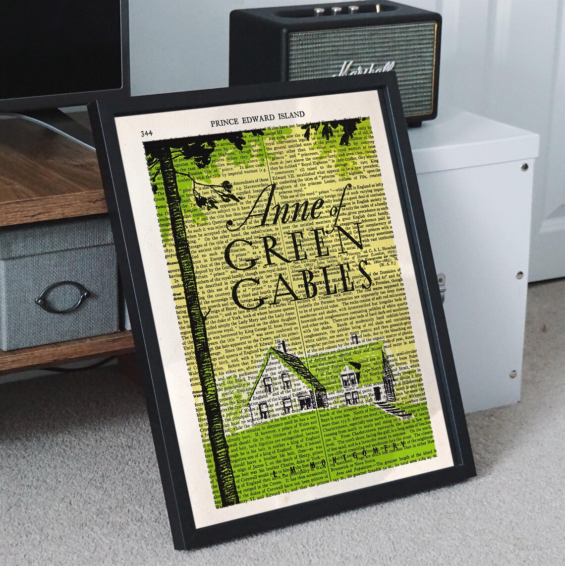 Anne Of Green Gables Prince Edward Island Dictionary Page Art Print - Image 3