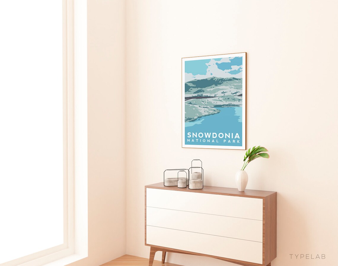 Snowdonia National Park Art Print, North Wales Poster - Image 2