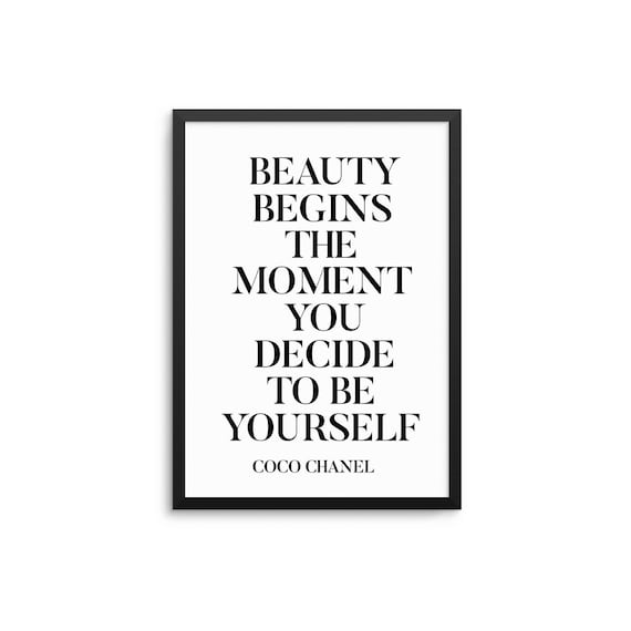 Beauty Begins With You Inspirational Quote Art Print