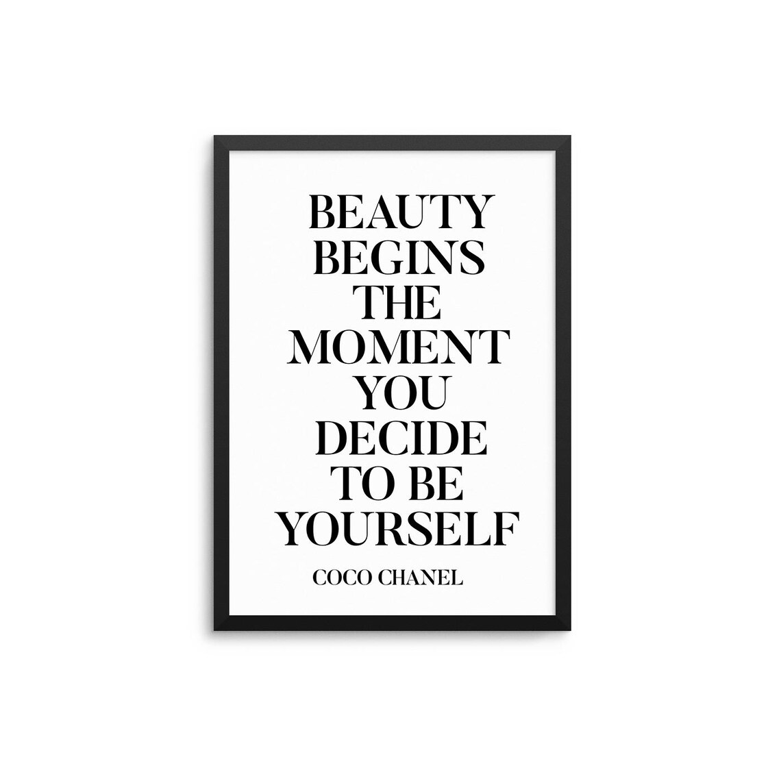 Beauty Begins With You Inspirational Quote Art Print
