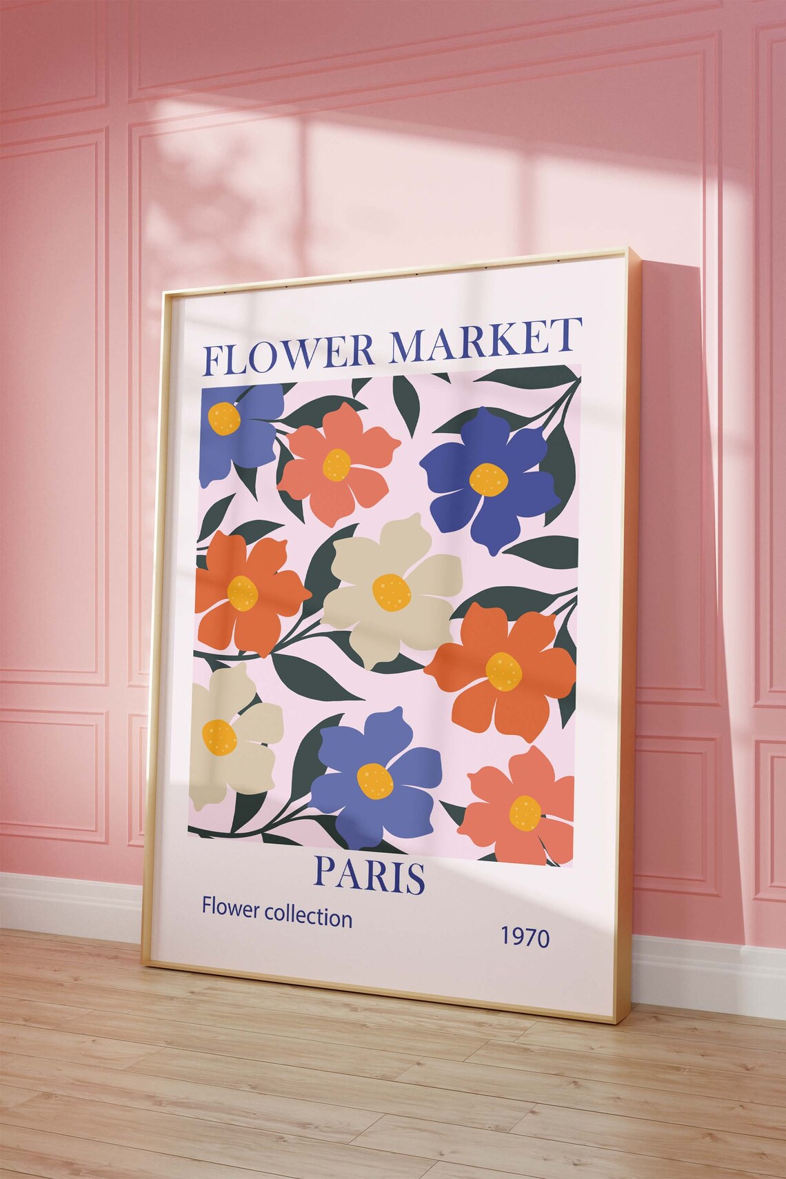 Flower Market Prints Exhibition Posters Botanical Wall Art Trendy Floral Illustration