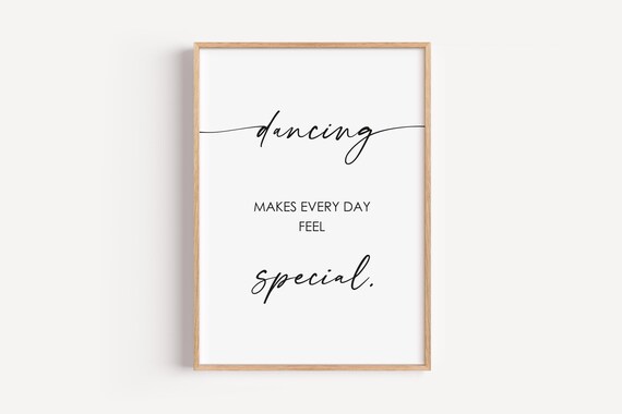 Gift For Dancer Dancing Wall Art Dance Poster Her Teacher Print Instant
