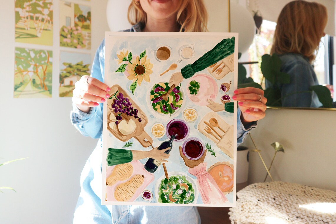 Dinner With Friends Thanksgiving Dinner Art Print - Image 2