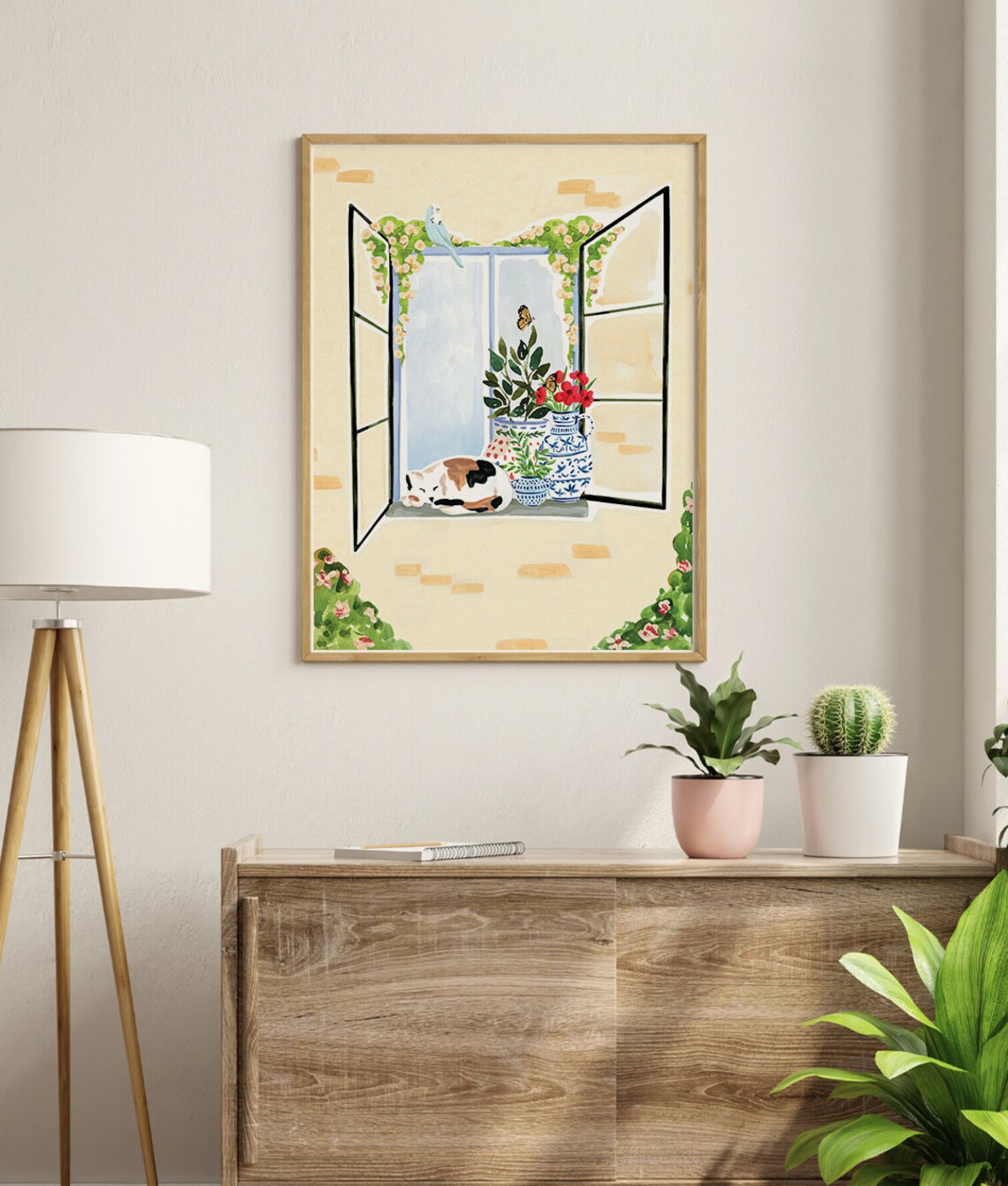 Cat In The Window Art Print, Hallway Wall Art - Image 3