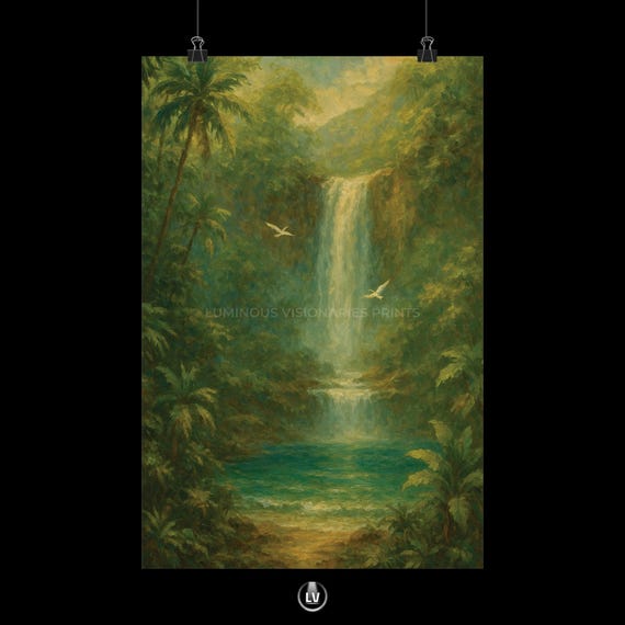 Serene Landscape, Tropical Boho Home Decor