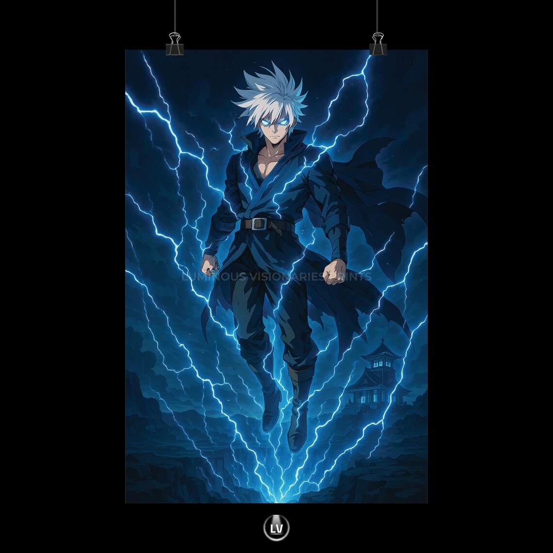 Epic Anime Lightning Poster, Bedroom Decor Gift