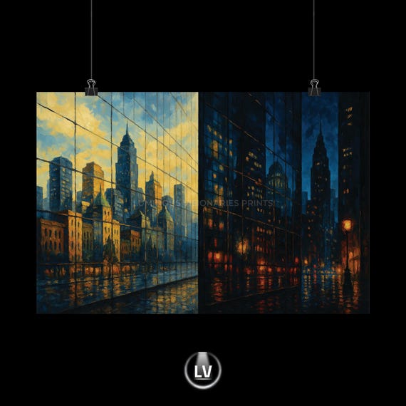 Cityscape Matte Horizontal Posters Urban Wall Art Modern Home Decor Living Room Unique Lovers Apacs 58