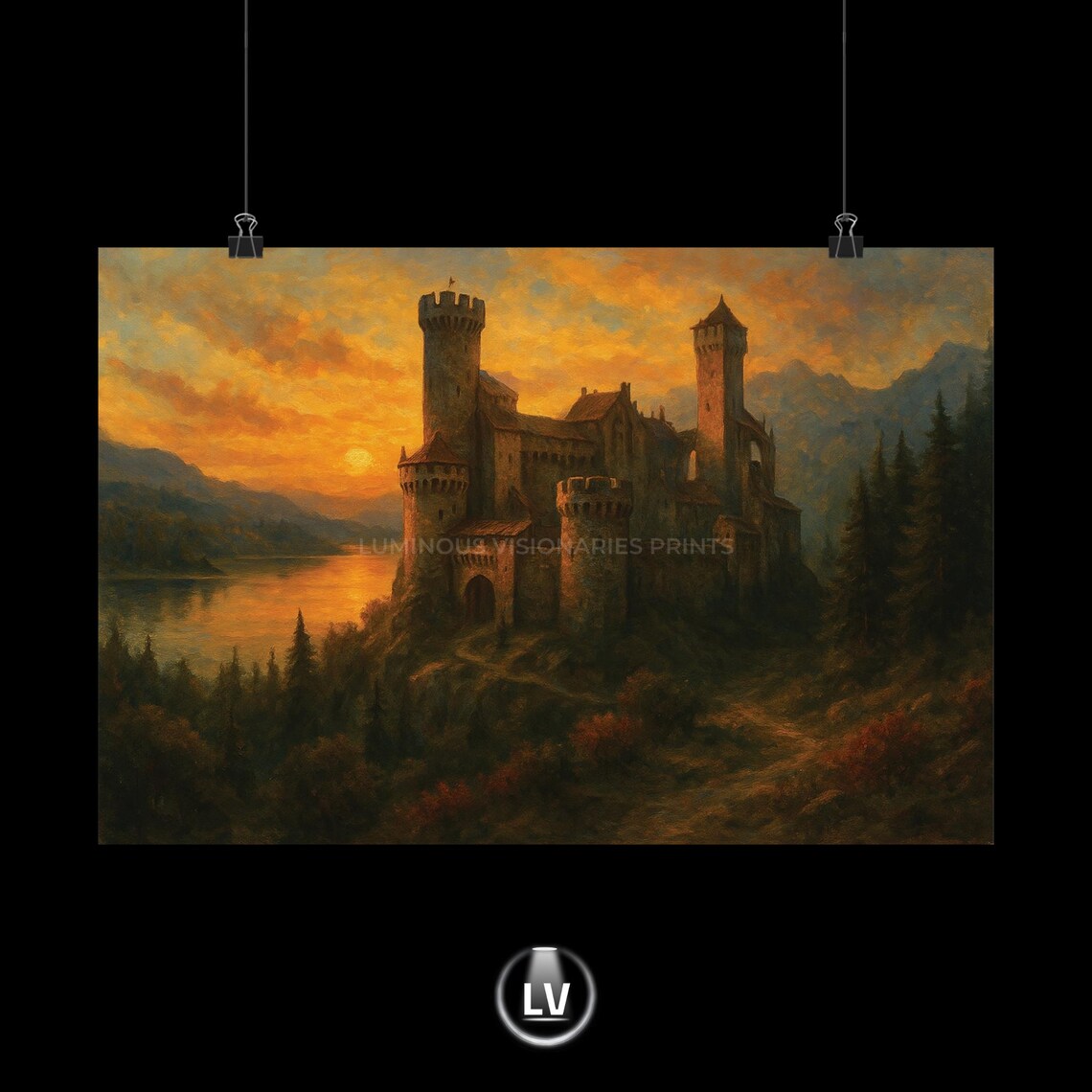 Kaer Morhen At Sunset Poster, Fantasy Art