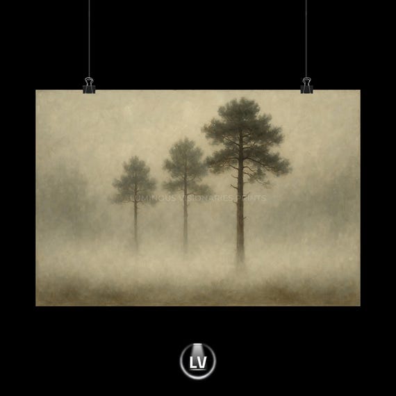 Serene Forest Art Print, Tranquil Home Decor